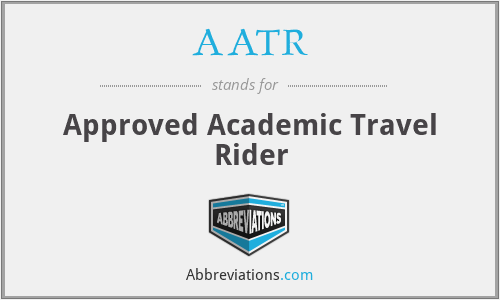 AATR - Approved Academic Travel Rider