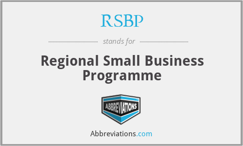 RSBP - Regional Small Business Programme