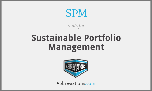 SPM - Sustainable Portfolio Management