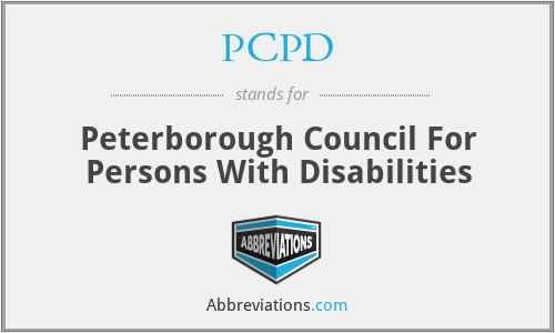 PCPD - Peterborough Council For Persons With Disabilities