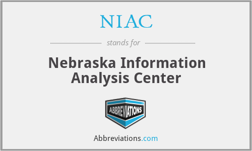 NIAC - Nebraska Information Analysis Center