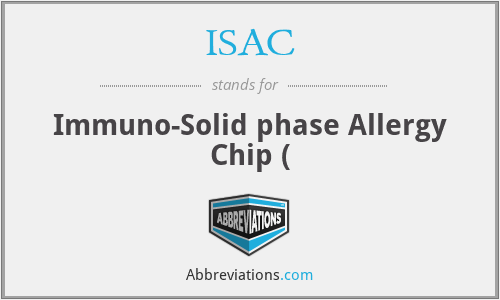 ISAC - Immuno-Solid phase Allergy Chip (