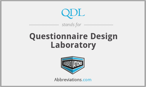 QDL - Questionnaire Design Laboratory