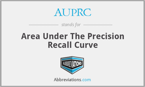 AUPRC - Area Under The Precision Recall Curve