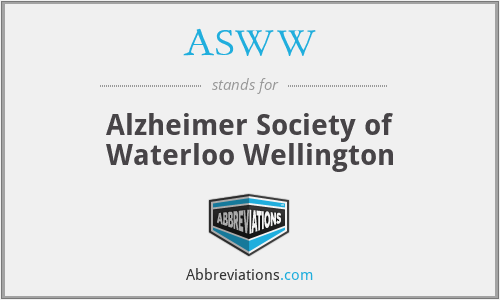 ASWW - Alzheimer Society of Waterloo Wellington