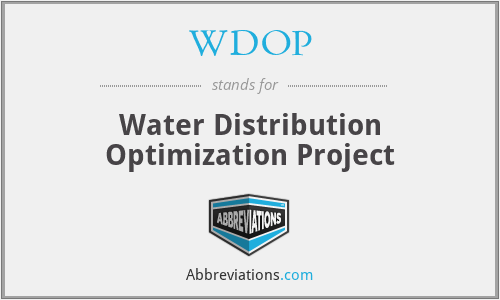 WDOP - Water Distribution Optimization Project