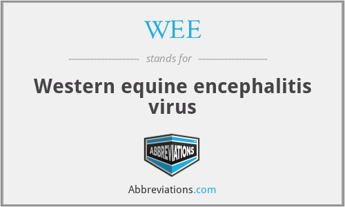 WEE - Western equine encephalitis virus
