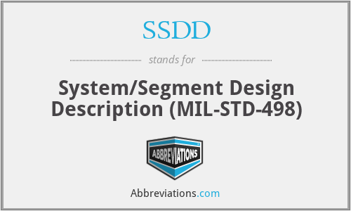 SSDD - System/Segment Design Description (MIL-STD-498)