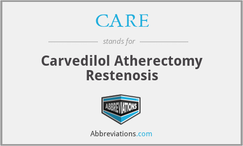 CARE - Carvedilol Atherectomy Restenosis