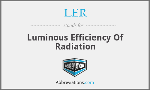 LER - Luminous Efficiency Of Radiation