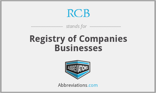 RCB - Registry of Companies Businesses