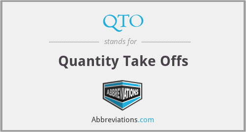 QTO - Quantity Take Offs