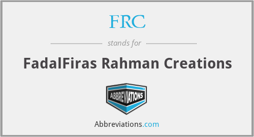 FRC - FadalFiras Rahman Creations