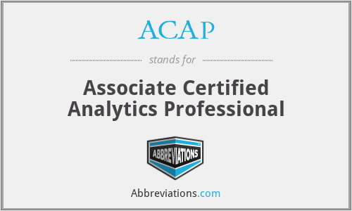 ACAP - Associate Certified Analytics Professional