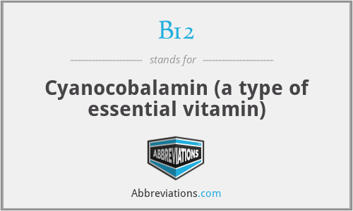 B12 - Cyanocobalamin (a type of essential vitamin)