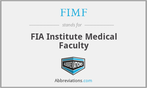 FIMF - FIA Institute Medical Faculty