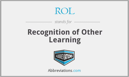 ROL - Recognition of Other Learning