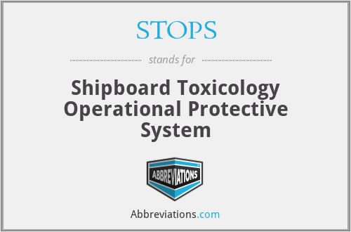 STOPS - Shipboard Toxicology Operational Protective System