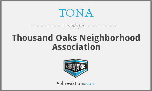 TONA - Thousand Oaks Neighborhood Association
