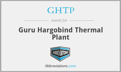 GHTP - Guru Hargobind Thermal Plant