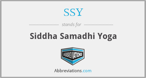 SSY - Siddha Samadhi Yoga