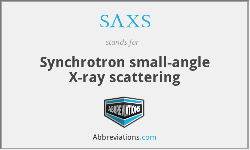 SAXS - Synchrotron small-angle X-ray scattering