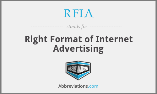 RFIA - Right Format of Internet Advertising