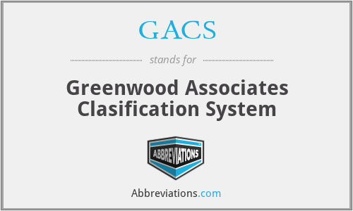 GACS - Greenwood Associates Clasification System