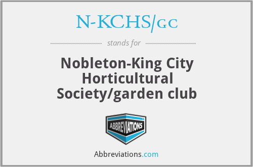N-KCHS/gc - Nobleton-King City Horticultural Society/garden club