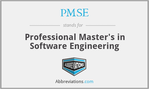 PMSE - Professional Master's in Software Engineering