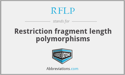 RFLP - Restriction fragment length polymorphisms