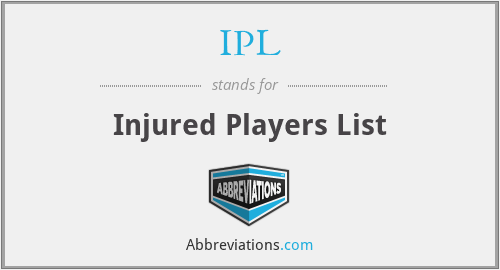 IPL - Injured Players List