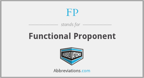 FP - Functional Proponent