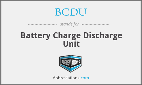 BCDU - Battery Charge Discharge Unit