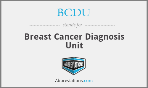 BCDU - Breast Cancer Diagnosis Unit