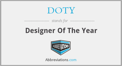 DOTY - Designer Of The Year