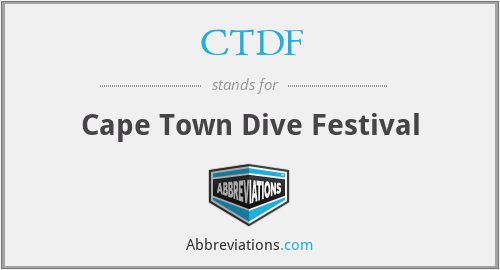 CTDF - Cape Town Dive Festival