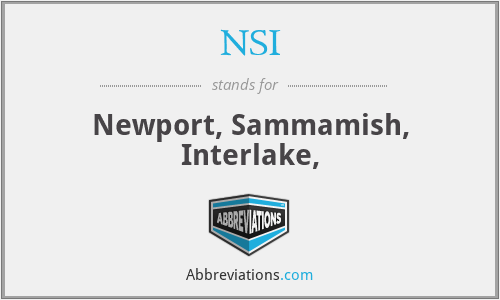 NSI - Newport, Sammamish, Interlake,