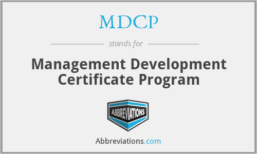 MDCP - Management Development Certificate Program