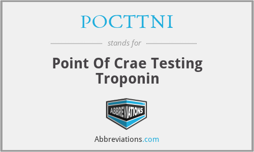 POCTTNI - Point Of Crae Testing Troponin