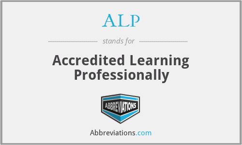 ALP - Accredited Learning Professionally