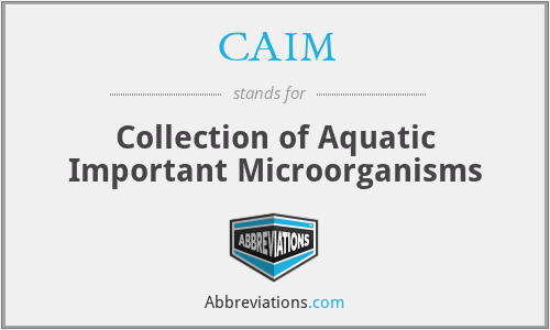 CAIM - Collection of Aquatic Important Microorganisms