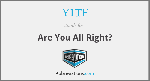 YITE - Are You All Right?