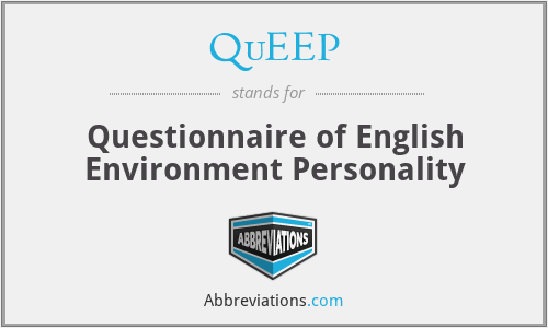 QuEEP - Questionnaire of English Environment Personality