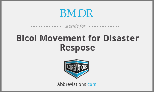 BMDR - Bicol Movement for Disaster Respose