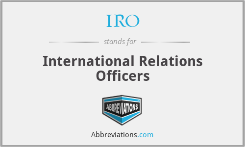IRO - International Relations Officers