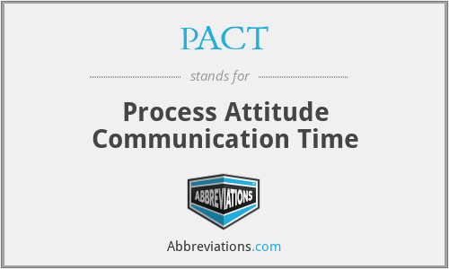 PACT - Process Attitude Communication Time