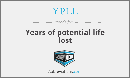 YPLL - Years of potential life lost