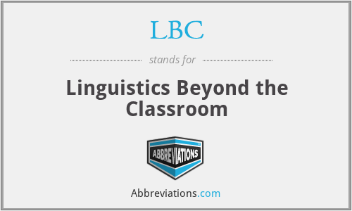 LBC - Linguistics Beyond the Classroom
