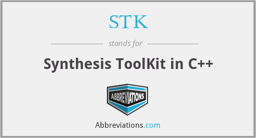 STK - Synthesis ToolKit in C++
